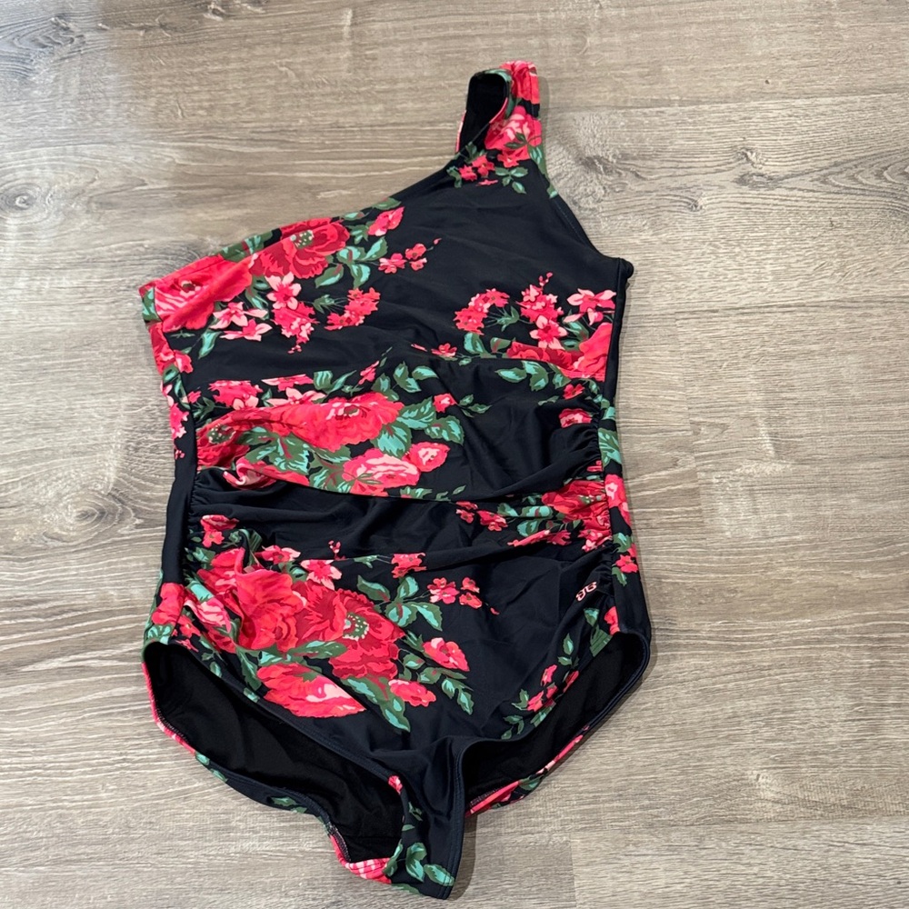 Albion Floral Black and Red women’s  One Piece Swimsuit